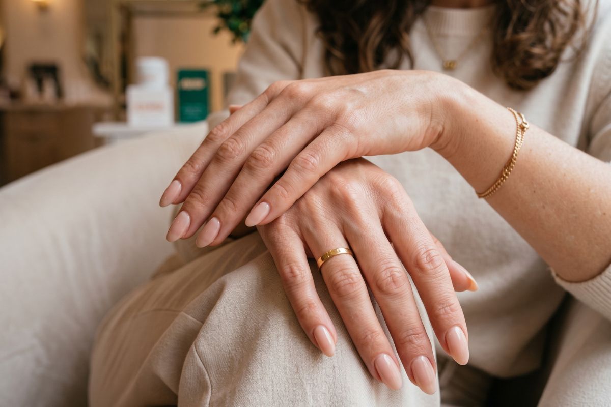 Gainage ongle naturel technique renforçante manucure
