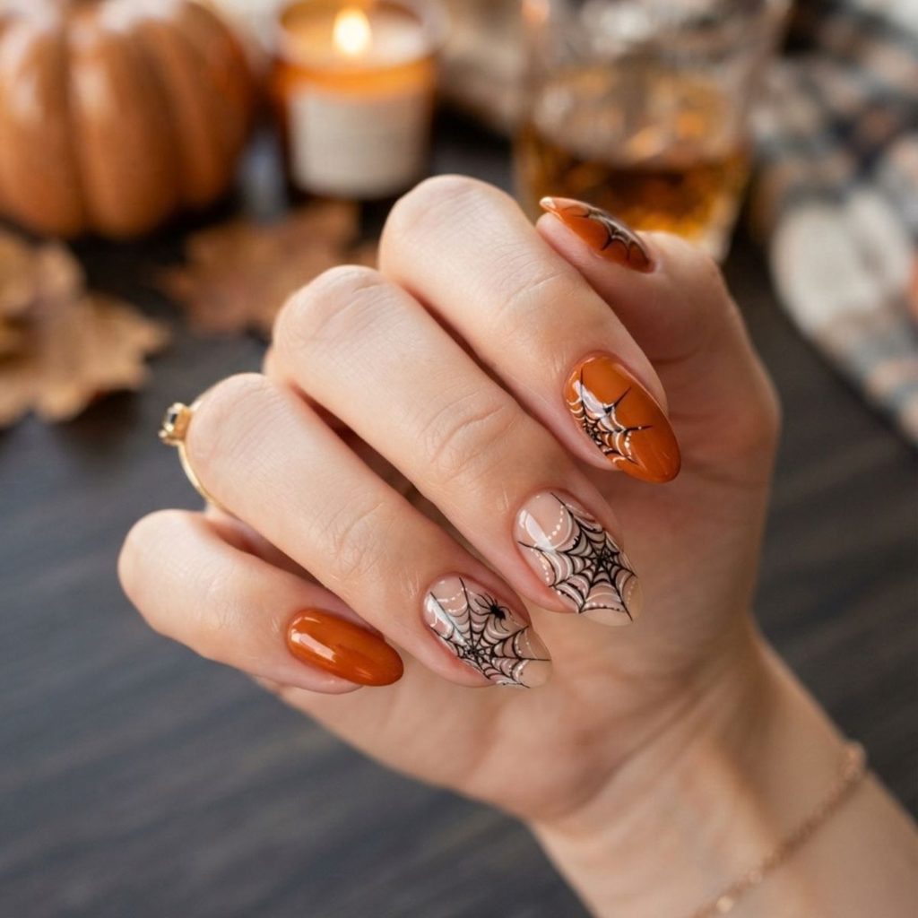 Ongles toile d’araignée Halloween 2026 : idées nail art