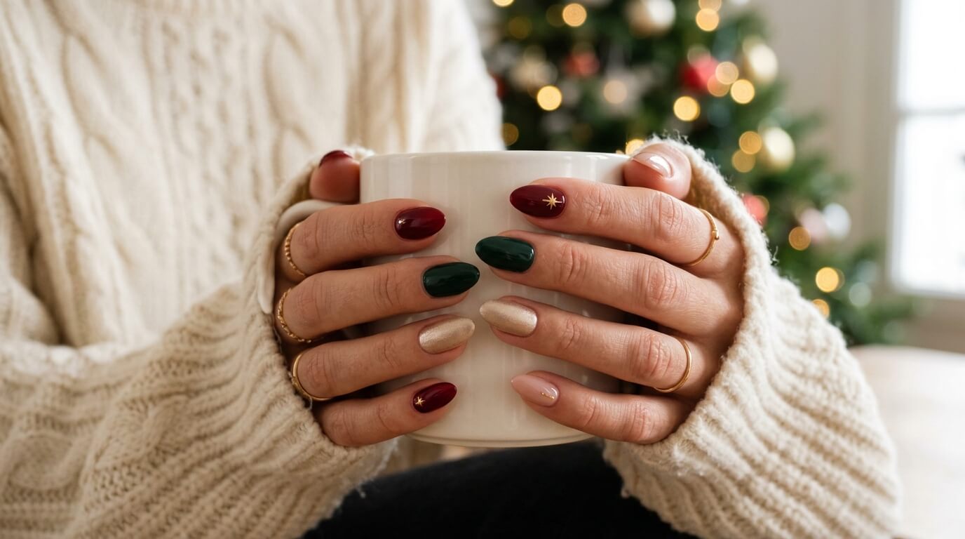 Ongles de Noël Chic 20 Idées Élégantes et Festives